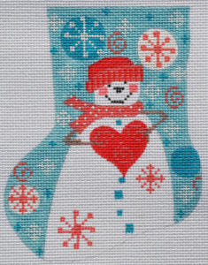 Heart Snowman Mini Stocking CH-161