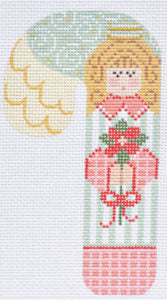 Angel with Poinsettia Candy Cane CH-191