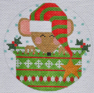 Holly Mouse Ornament CH-196