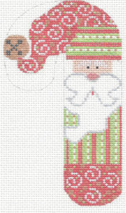 Santa with Swirls Candy Cane CH-21