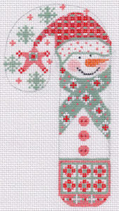 Snowman Blue Snowflakes Candy Cane CH-28