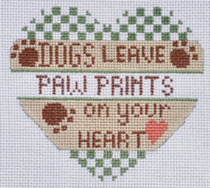 Dog Green Checkered Heart CH-315
