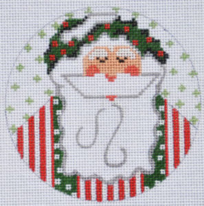 Santa with Wreath Ornament CH-325
