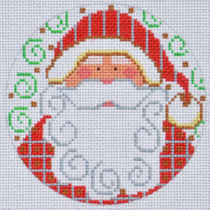 Santa with Checkers Ornament CH-326