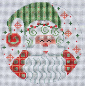 Santa with Stripes Ornament CH-328