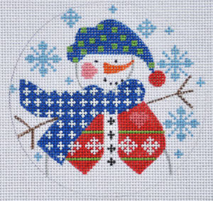 Snowman with Vest Ornament CH-332