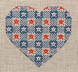 Blue and Red Heart CH-336