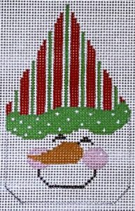 Snowman Face - Striped Hat CH-499