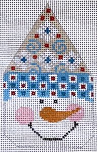 Snowman Face - Blue Hat with Swirls CH-500
