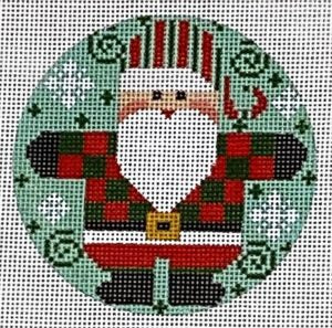 Santa Round -  Checkered Coat Red & Green CH-633