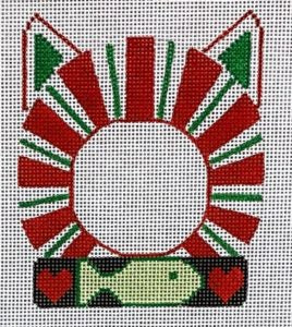 Cat Frame - Christmas Stripes CH-635