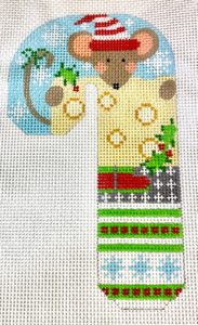 Mouse with Cheese Candy Cane CH-691