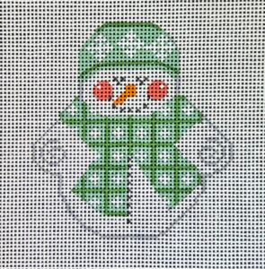 Snowman with Green Squares Scarf CH-717