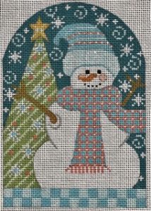 Snowman with Blue Scarf CH-884