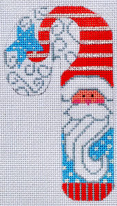 Blue Star Santa Candy Cane CH-98