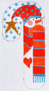 Snowman with Striped Scarf Candy Cane FA-01
