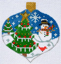 Snowman and Tree Ornament OT-02