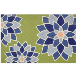 Blue Graphic Flower Clutch  CL02B