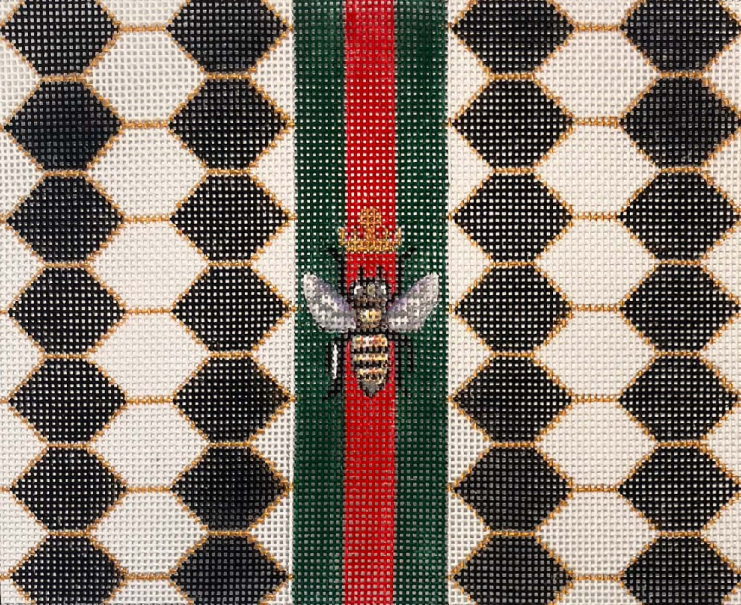 Black And White Hexagon With Bee - Single CL104