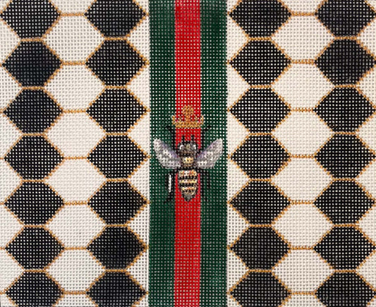 Black And White Hexagon With Bee - Single CL104