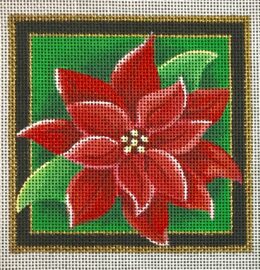 Christmas Coaster, Poinsettia  CS06