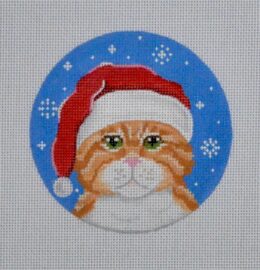 Orange Tabby Cat Santa  CT01