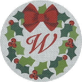 Monogram Wreaths W  CHRW-W