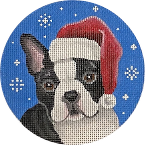 Boston Terrier Santa  DG30