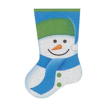 Snowman Mini Socks, Blue & Green  MS18