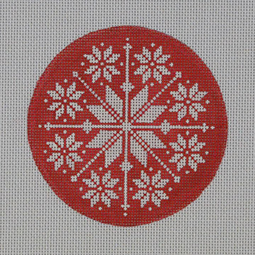 Red /White Nordic Snowflake  NOR02