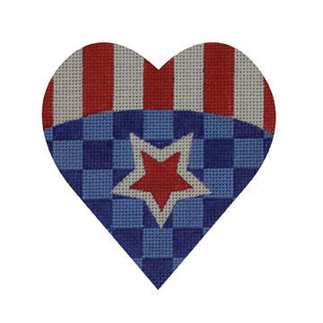 Checkered Star Heart  PA14