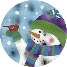 Jax Snowman with Cardinal Ornament  SN54