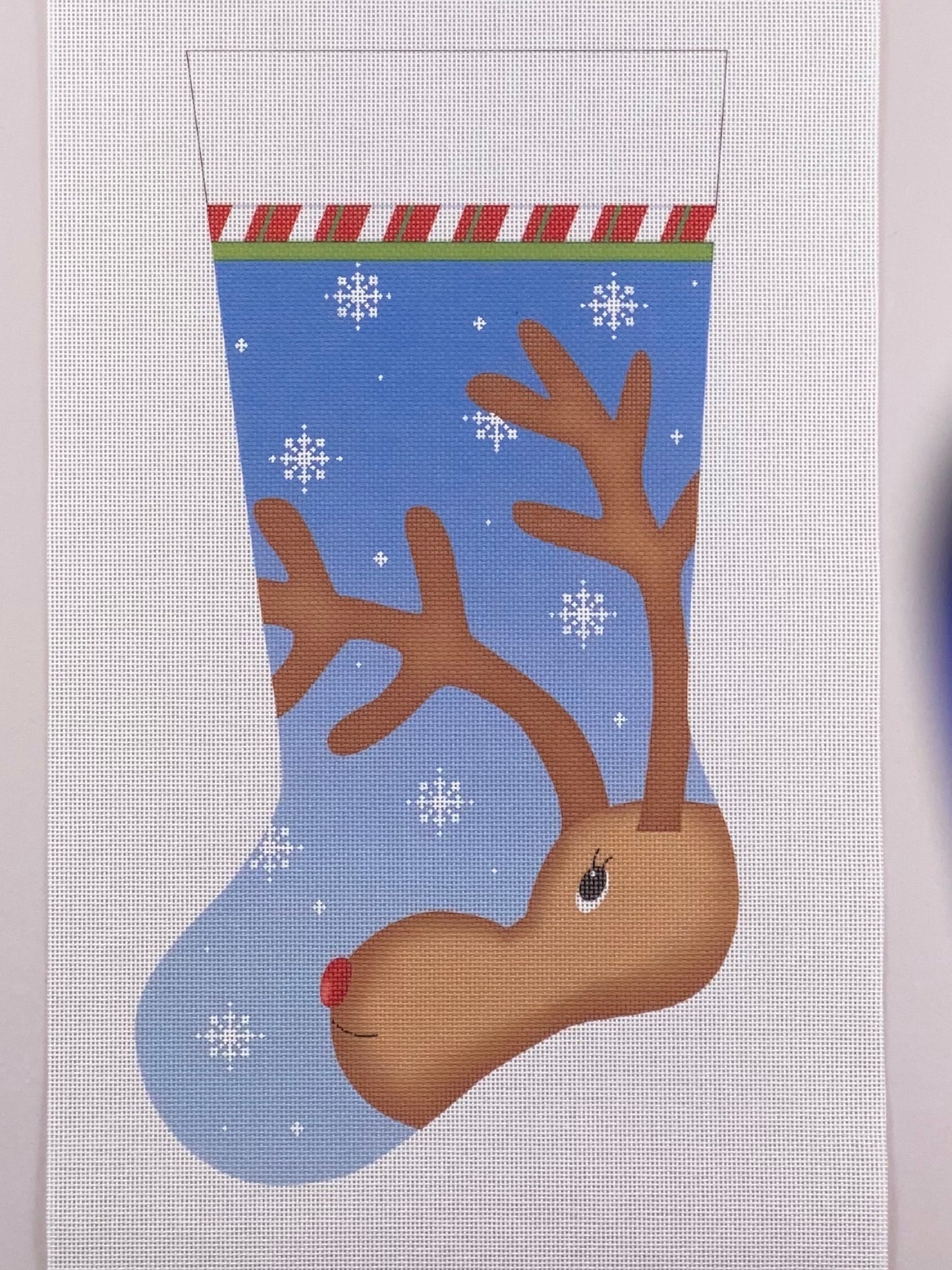 Peeking Reindeer Stocking  STK06