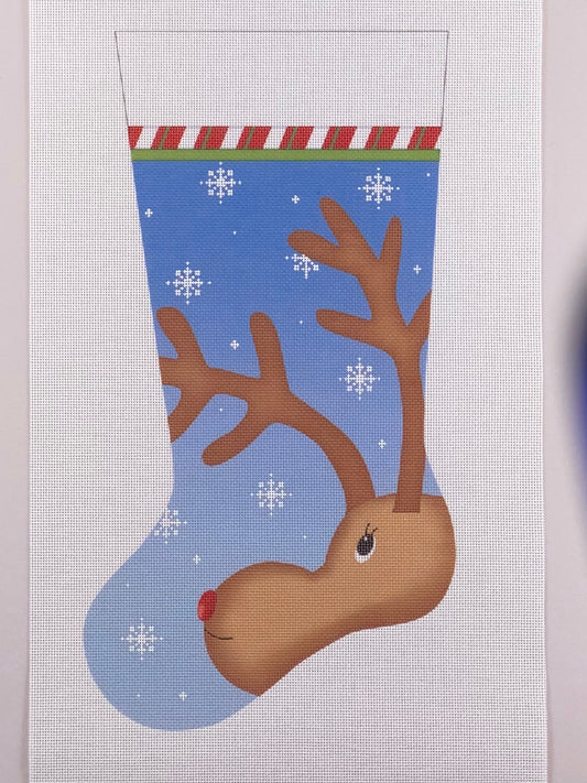 Peeking Reindeer Stocking  STK06