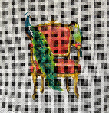 Chair with Peacock And Toucan  MC510