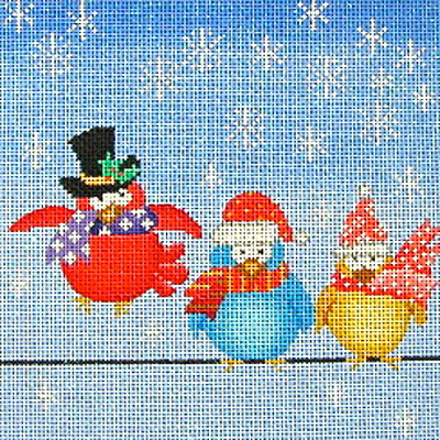 Xmas Birds on a Wire D-8135