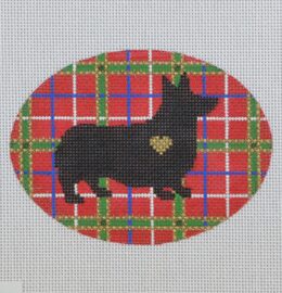 Plaid Silhouette Corgi  DGS03