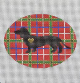 Plaid Silhouette Dachshund  DGS04