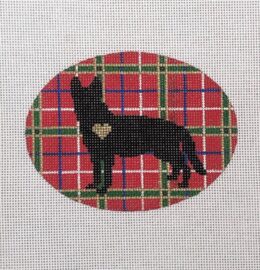 Plaid Silhouette German Shepherd  DGS07