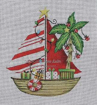 Beach & Sea: Candy Stripe Sailboat DKBH03A