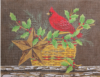 Christmas: Cardinal & Holly Still Life DKCH03