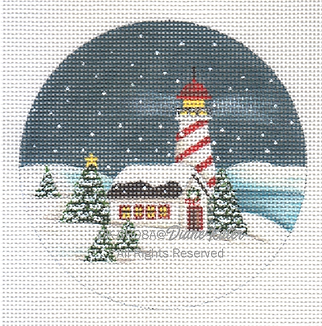 Christmas: White Lighthouse Ornament DKCH08A