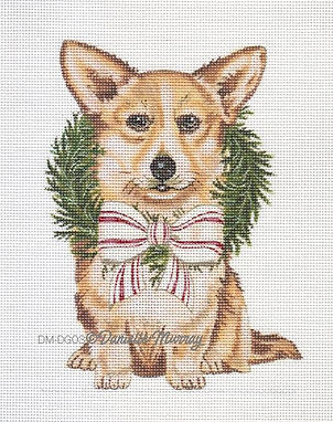 Dog: Holiday Corgi Ornament DMDG03A