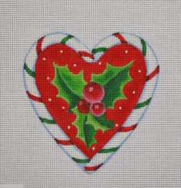 Candy Cane Heart, Holly  CCH03