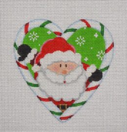 Candy Cane Heart, Santa  CCH05