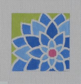 Blue Graphic Flower  FL03