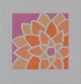 Orange Graphic Flower  FL06
