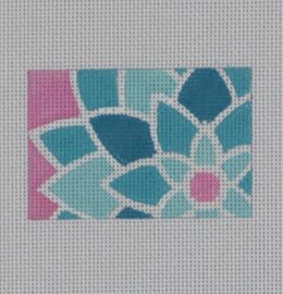 Blue/Green Graphic Flower  FL09