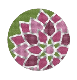 Round Graphic Flower Pink  FL10