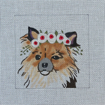 Papillon with Floral Crown  IN095